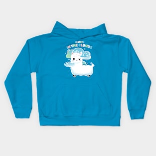 Llama in the clouds Kids Hoodie